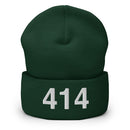 414 Milwaukee Area Code Cuffed Beanie