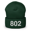 802 Vermont Area Code Cuffed Beanie