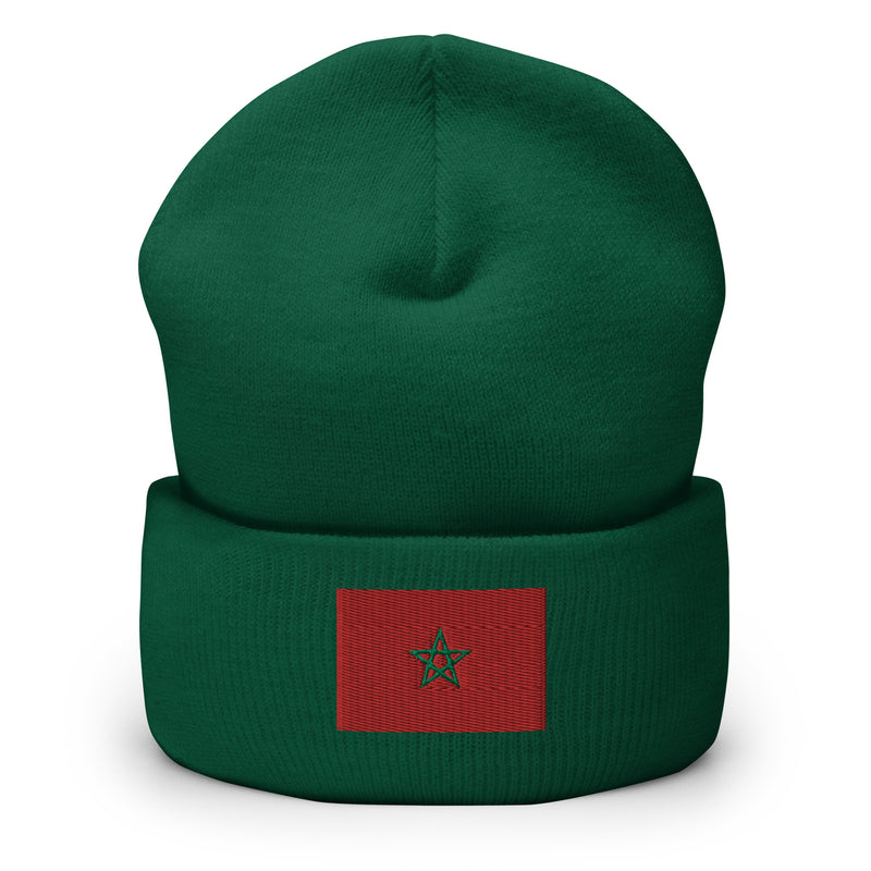 Moroccan Flag Cuffed Beanie