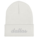 Cursive Dallas TX Cuffed Beanie