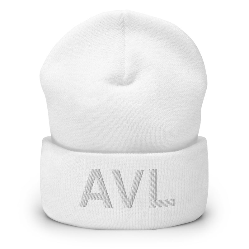 AVL Asheville NC Airport Code Cuffed Beanie