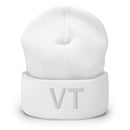 Vermont VT State Abbreviation Cuffed Beanie