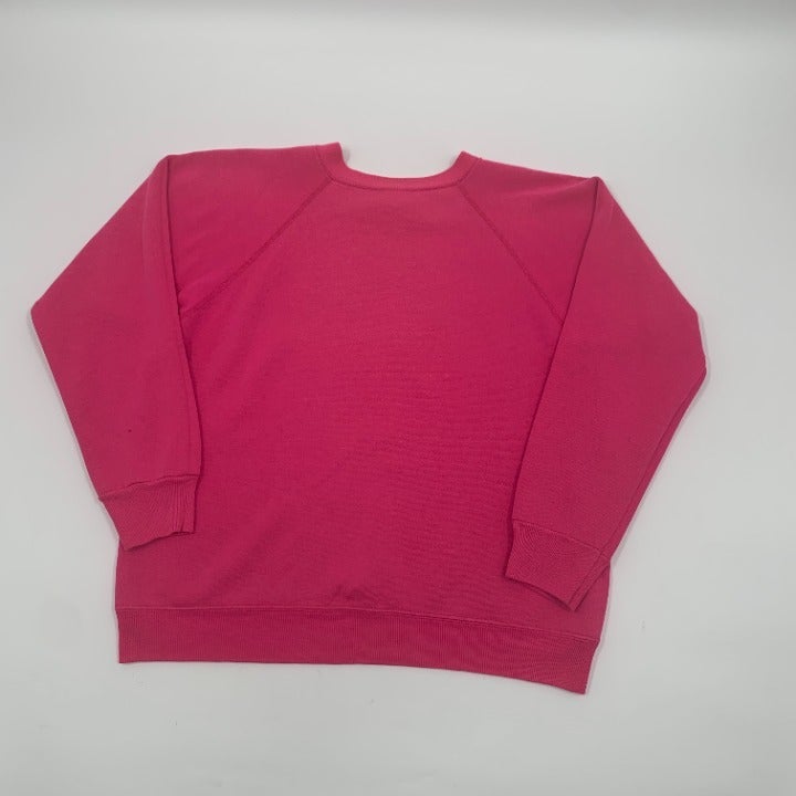 80s Hanes ヘインズ スウェット USA製 M ピンク×ターコイズ