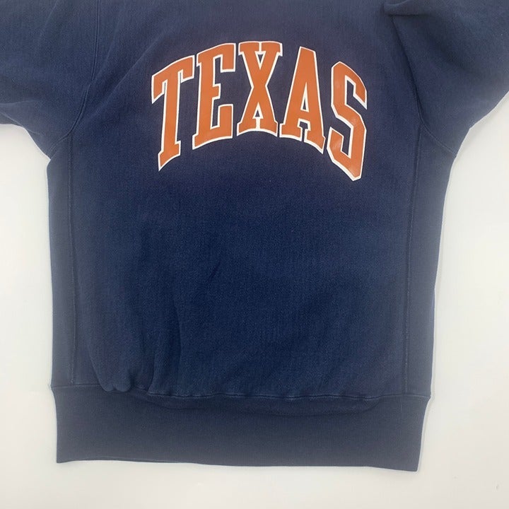 Vintage Navy Blue Texas Longhorns Reverse Weave Sweatshirt Size 2XL