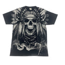 All Over Print Skull Head Dress T-Shirt Size M