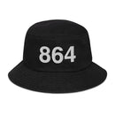 864 Greenville SC Area Code Denim Bucket Hat