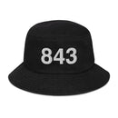 843 Charleston SC Area Code Denim Bucker Hat