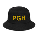 PGH Black & Gold Pittsburgh Denim Bucket Hat