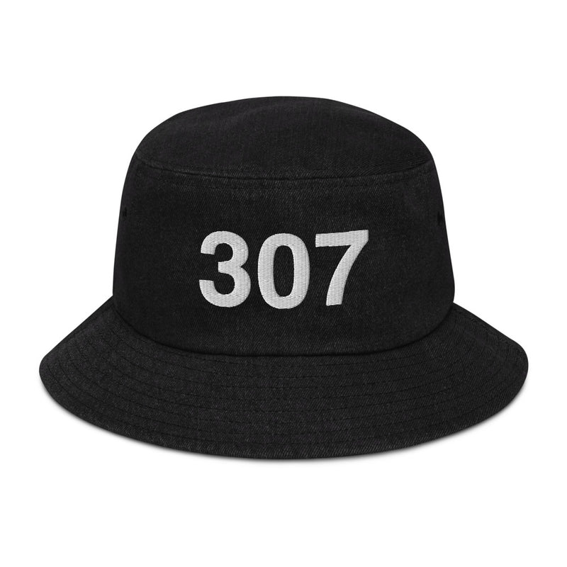 307 Wyoming Area Code Denim Bucket Hat