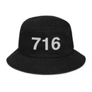 716 Buffalo NY Area Code Denim Bucket Hat