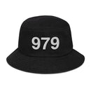 979 College Station Area Code Denim Bucket Hat