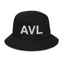 AVL Asheville NC Airport Code Denim Bucket Hat