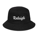 Cursive Raleigh NC Denim Bucket Hat