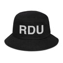 RDU Raleigh NC Airport Code Denim Bucket Hat