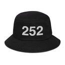252 Outer Banks NC Area Code Denim Bucket Hat