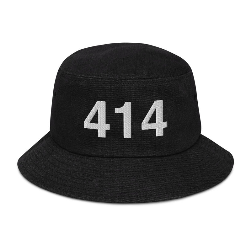 414 Milwaukee Area Code Denim Bucket Hat