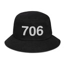 706 Athens GA Area Code Denim Bucket Hat