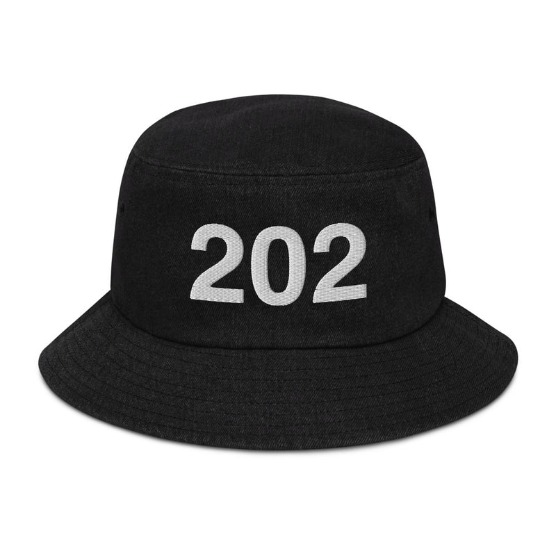 202 Washington DC Area Code Denim Bucket Hat