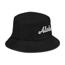 Cursive Aloha Denim Bucket Hat