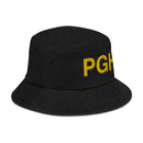 PGH Black & Gold Pittsburgh Denim Bucket Hat
