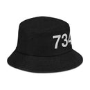 734 Ann Arbor Mi Area Code Denim Bucket Hat