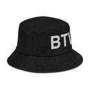 BTV Burlington Airport Code Denim Bucket Hat
