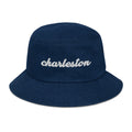 Cursive Charleston SC Denim Bucket Hat