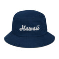 Cursive Hawaii Denim Bucket Hat