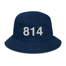 814 Erie Area Code Denim Bucket hat