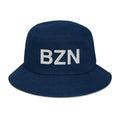 BZN Bozeman Airport Code Denim Bucket Hat