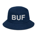 BUF Buffalo NY Airport Code Denim Bucket Hat