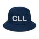 CLL College Station Airport Code Denim Bucket Hat