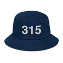 315 Upstate NY Area Code Denim Bucket Hat