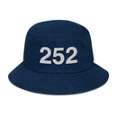 252 Outer Banks NC Area Code Denim Bucket Hat