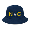 North Carolina Flag Denim Bucket Hat