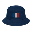 France Flag Denim Bucket Hat