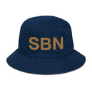 Navy & Gold SBN South Bend Airport Code Denim Bucket Hat