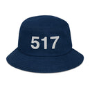 517 Lansing MI Area Code Denim Bucket Hat