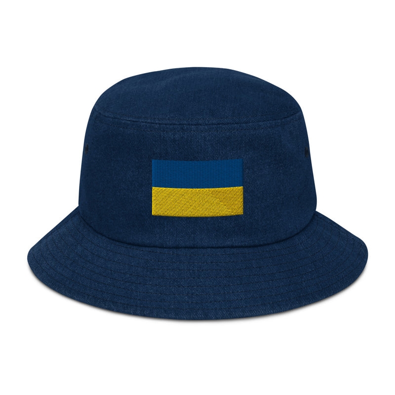 Flag of Ukraine Denim Bucket Hat