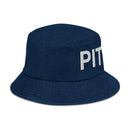 PIT Pittsburgh Airport Code Denim Bucket Hat
