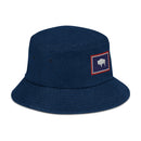 Wyoming Flag Denim Bucket Hat