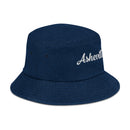 Cursive Asheville NC Denim Bucket Hat