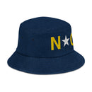 North Carolina Flag Denim Bucket Hat