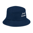 Cursive North Carolina Denim Bucket Hat