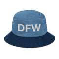 DFW Dallas Fort Worth Airport Code Denim Bucket Hat