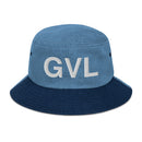 GVL Greenville SC Airport Code Denim Bucket Hat