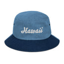 Cursive Hawaii Denim Bucket Hat