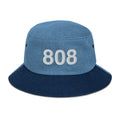 808 Honolulu Area Code Denim Bucket Hat