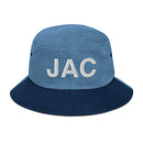 JAC Jackson Hole Airport Code Denim Bucket Hat