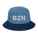 BZN Bozeman Airport Code Denim Bucket Hat